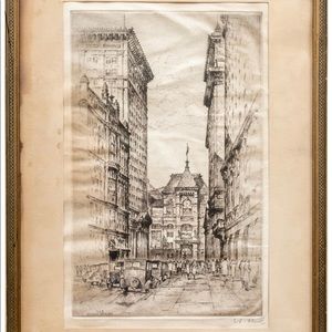 Anton Schutz Engraving 1927 - signed original